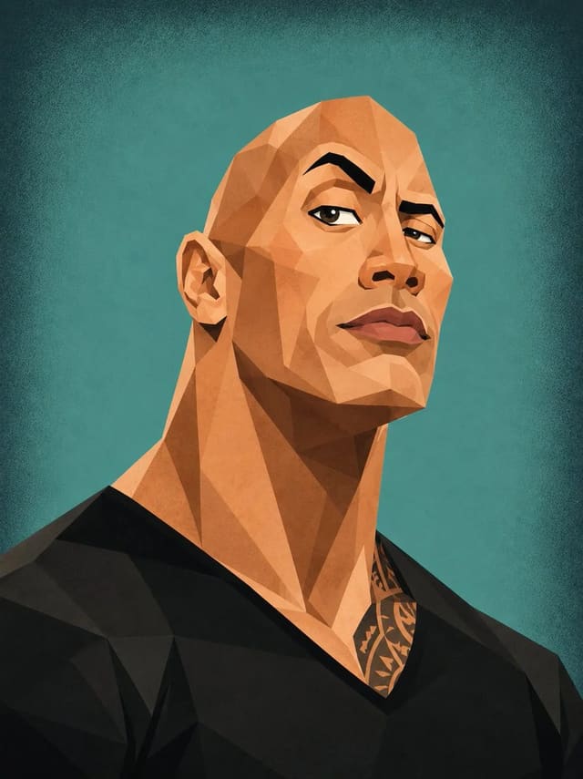 GPT-Image-2 low-poly geometric caricature portraits