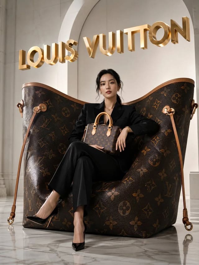 Louis Vuitton Giant Tote Fashion Editorial