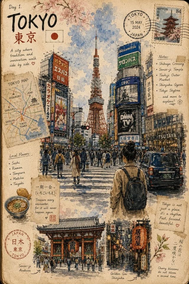 GPT Image 2 travel-journal watercolor European street scene