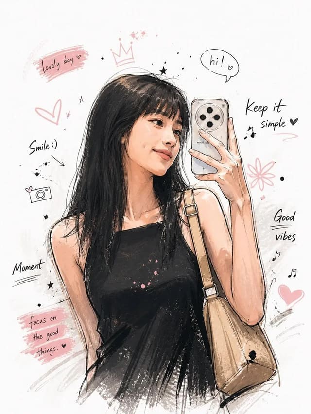 Korean-Style Doodle Character Illustration