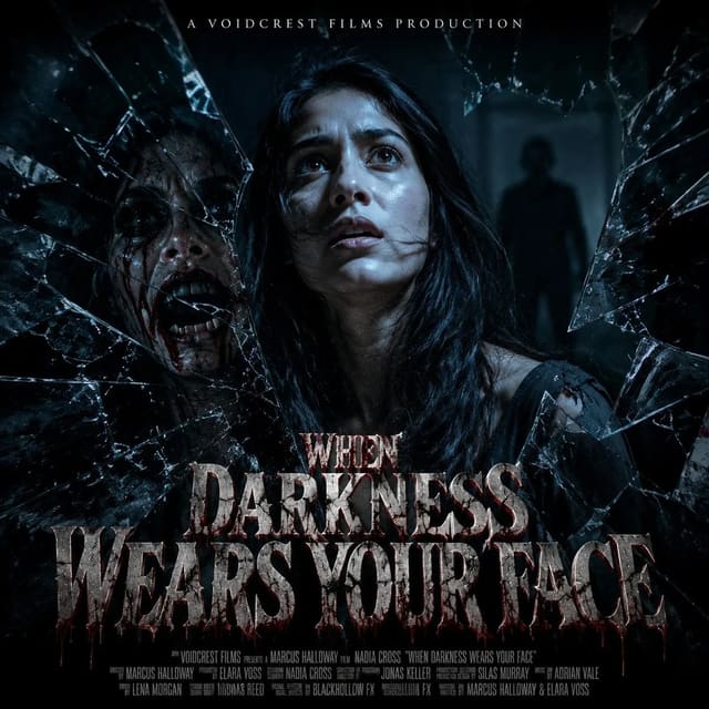 When Darkness Wears Your Face Horror Poster