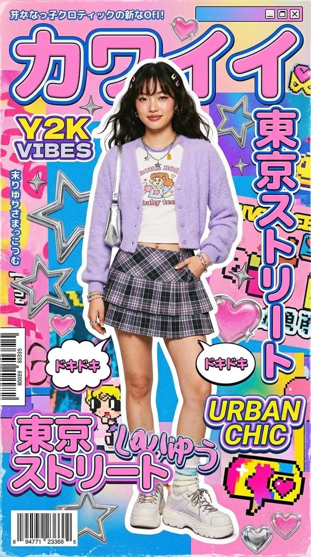 GPT Image 2 Kawaii Y2K Fashion Editorial Poster