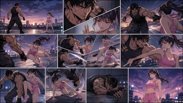 GPT Image 2 Korean Manhwa Fight Storyboard Prompt