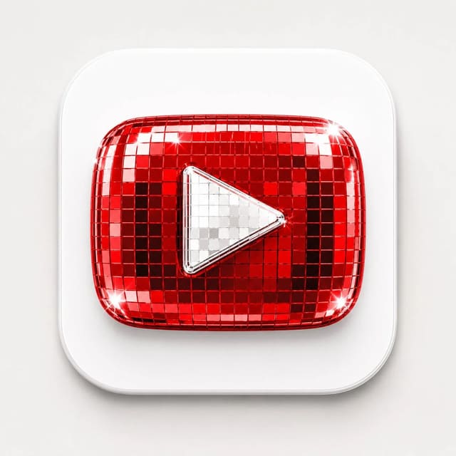 GPT-Image-2 迪斯科玻璃铬材质 3D App 图标提示词