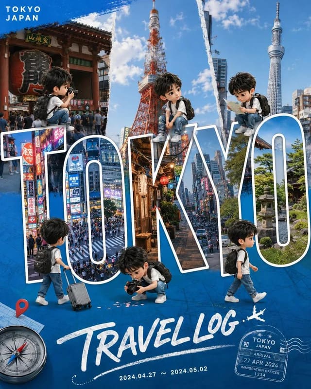 Chibi Travel Vlog Poster Prompt for GPT-Image-2