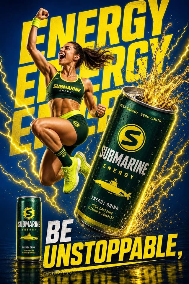 High-Energy Sports Drink Advertisement