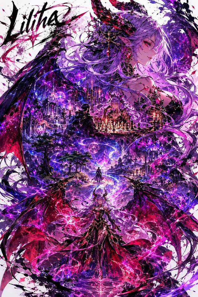 Lilitha dark-fantasy anime poster