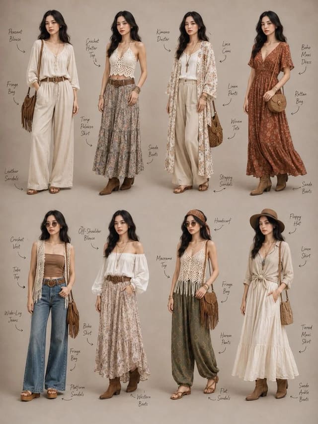 Minimalist Neutral Fashion Lookbook Collage