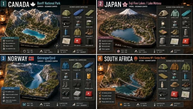 GPT Image 2 beginner camping spot and gear infographic prompt