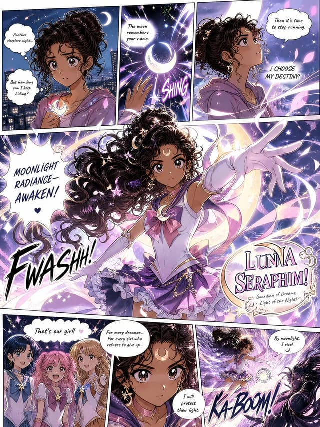 Magical-Girl Manga Page Transformation Prompt