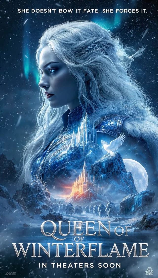 Queen of Winterflame fantasy movie poster