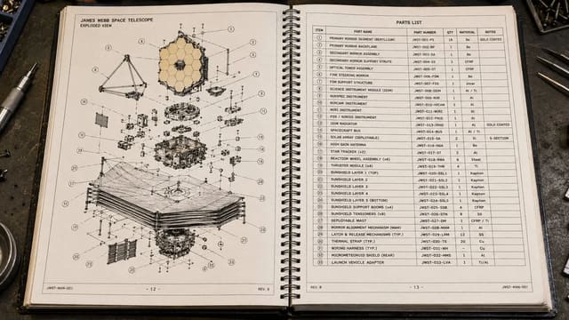 James Webb Telescope Technical Repair Manual / Parts Catalog Prompt