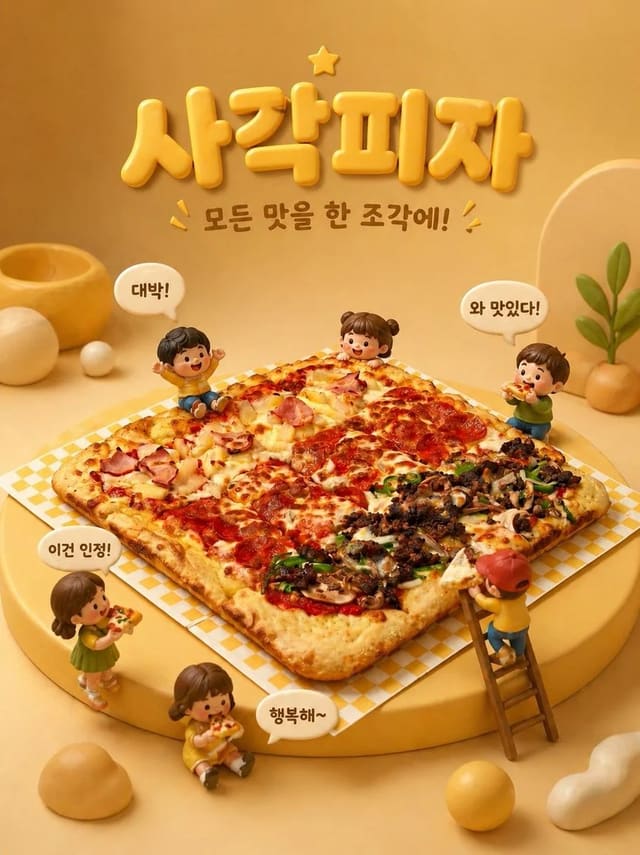 Ultra-Cute Korean Food Advertisement Poster