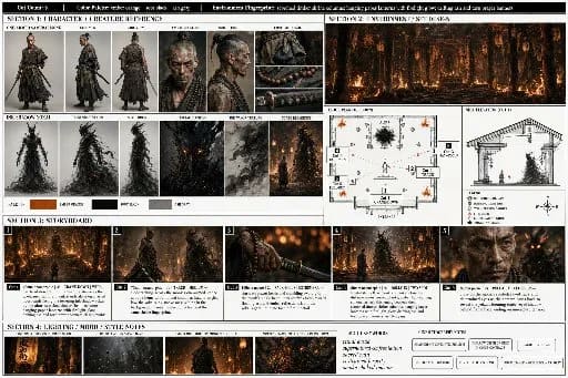 OpenArt Smartshot storyboard and video prompt example