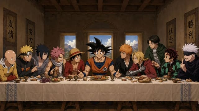 Anime Last Supper Remix with Goku