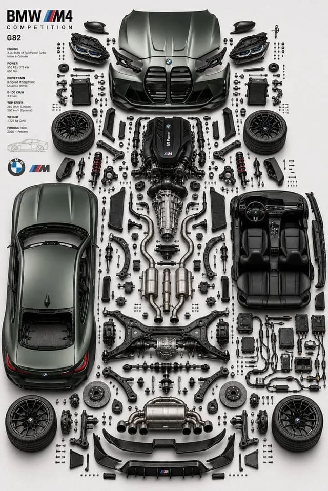 GPT Image 2 prompt for ultra-realistic automotive exploded engineering diagram