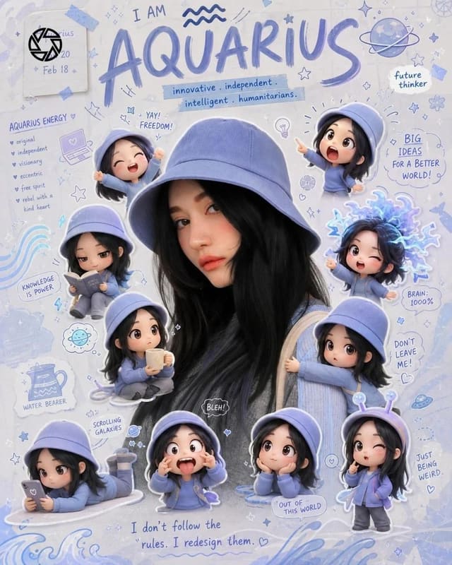 Aquarius Yumi’s Cells-Inspired Chibi Poster