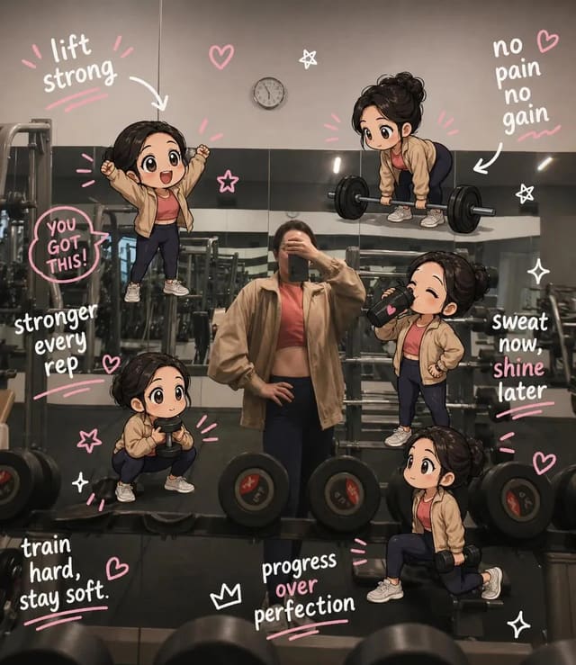 Chibi Gym Mini Versions Scrapbook Edit