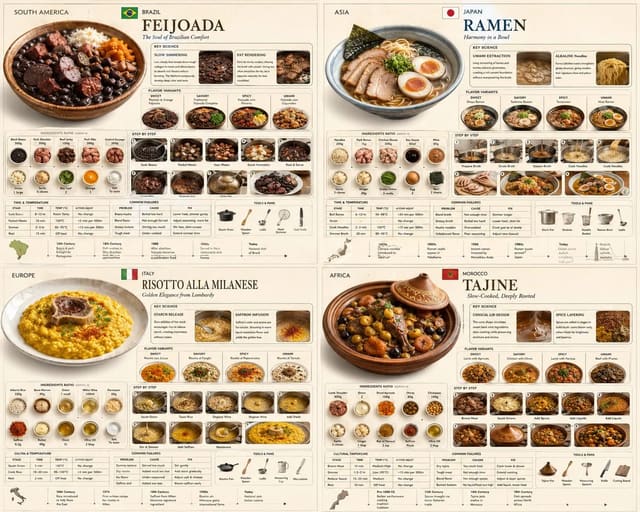 GPT Image 2 world cuisine technical cooking grid prompt