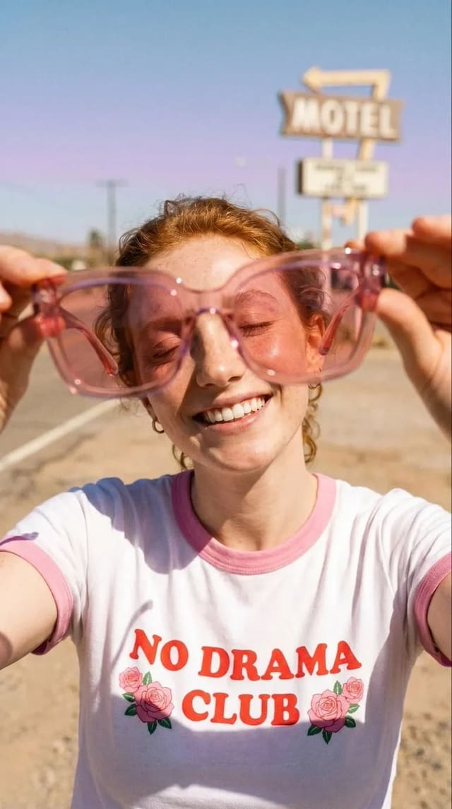 GPT Image 2 desert motel fashion portrait prompt