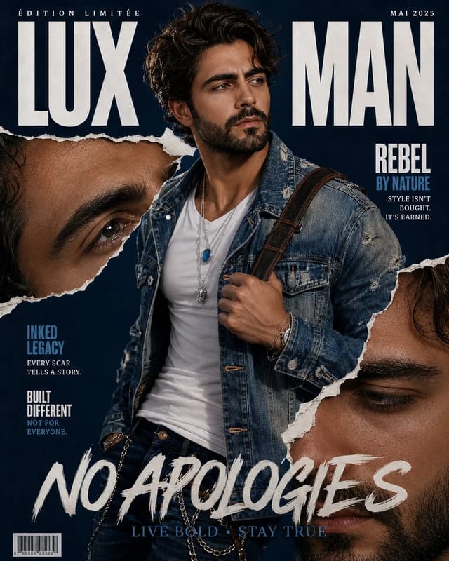 Ultra-Realistic Luxury Men’s Magazine Cover