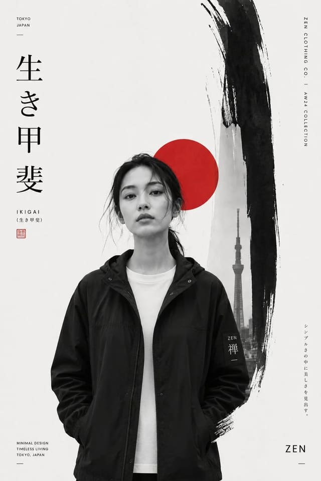 GPT-Image-2 Japanese minimalist fashion editorial poster prompt