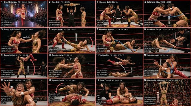 Hyper-realistic NJPW women’s championship match sequence