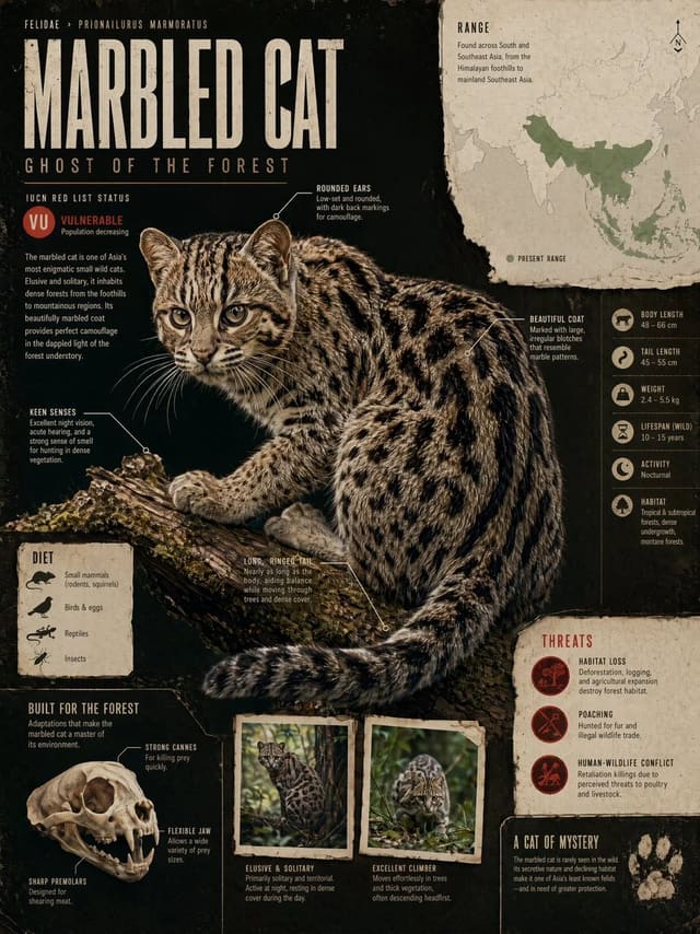 Premium Endangered Animal Editorial Infographic