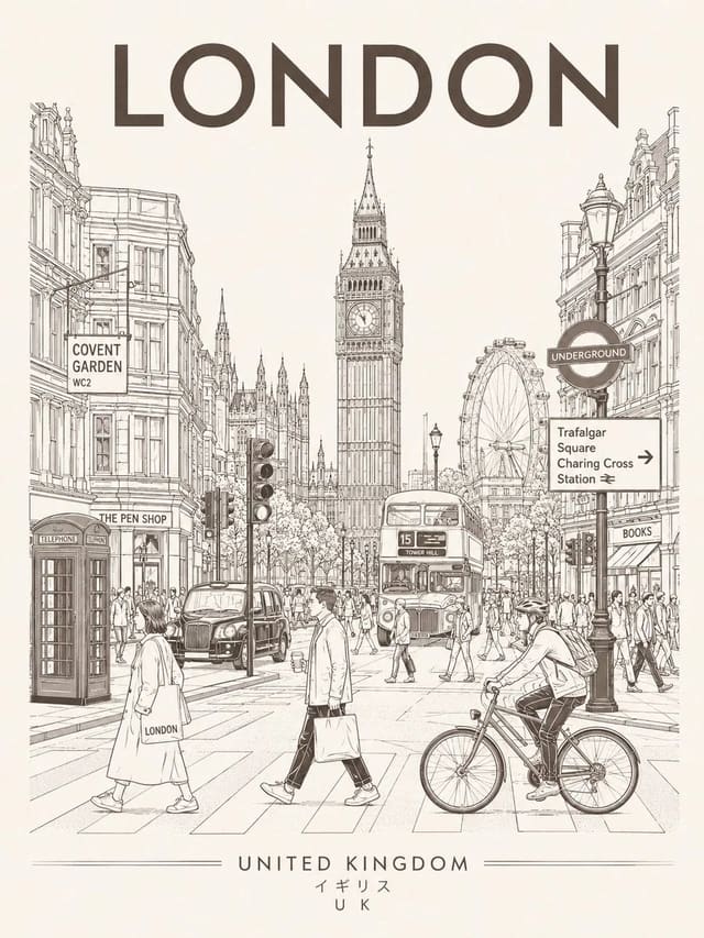 Minimalist city travel poster line-art prompt for GPT-Image-2