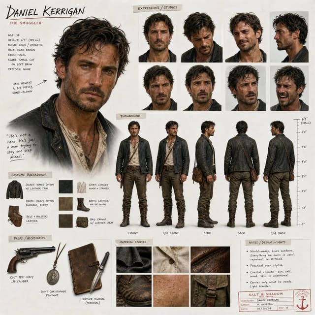 GPT Image 2 Cinematic Character Design Sheet Prompt