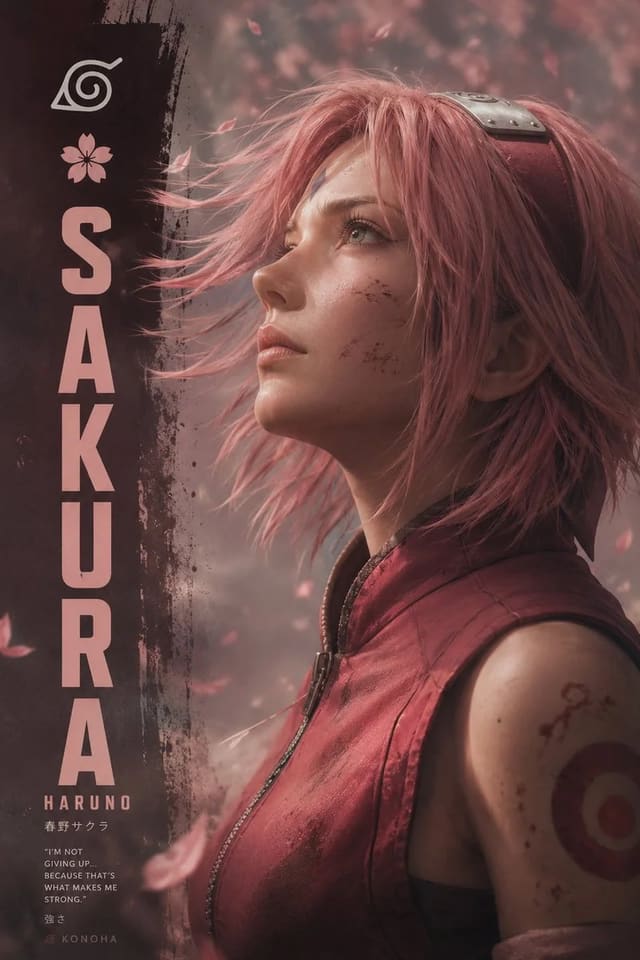 Premium Cinematic Anime Kunoichi Character Poster