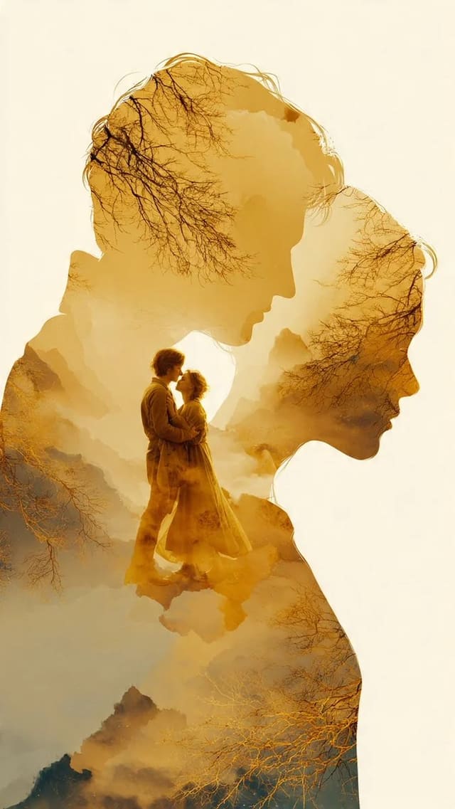 Double Exposure Romantic Silhouettes
