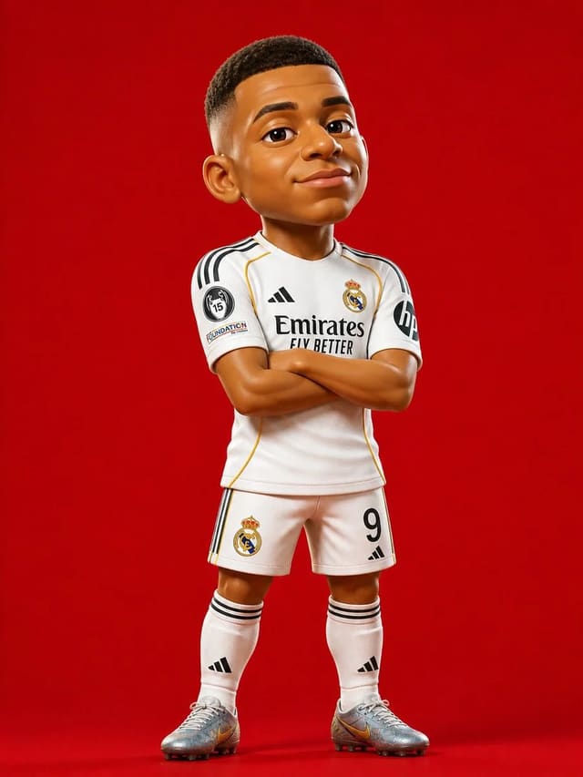 Stylized 3D Cartoon Football Player
