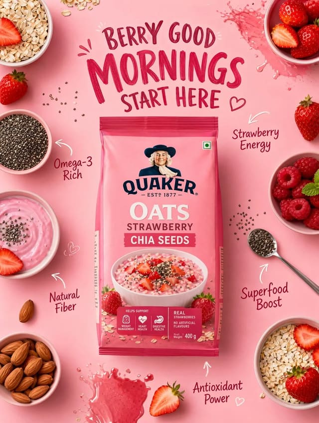 Premium Healthy Breakfast Flat-Lay Advertising Poster
