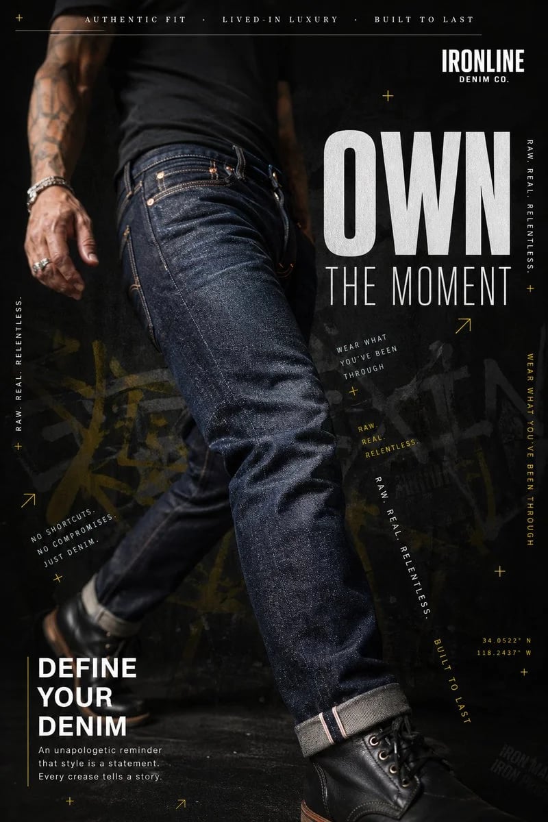 Hyperrealistic Premium Denim Advertisement