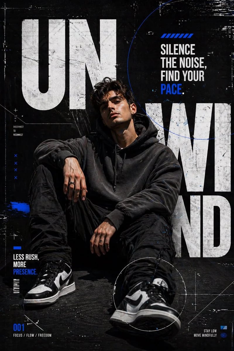 High-Contrast Urban Streetwear Poster