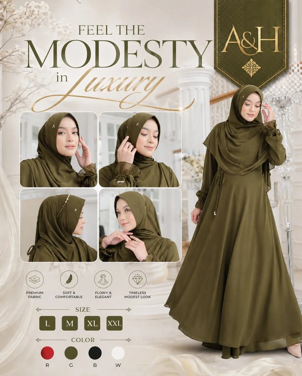 Luxury Modest Fashion Advertisement Poster