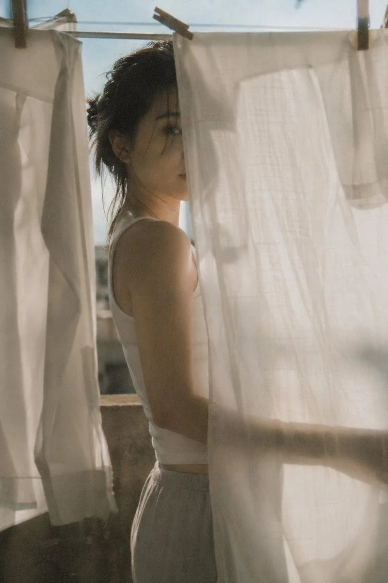 Japanese Negative Film Laundry Silhouette