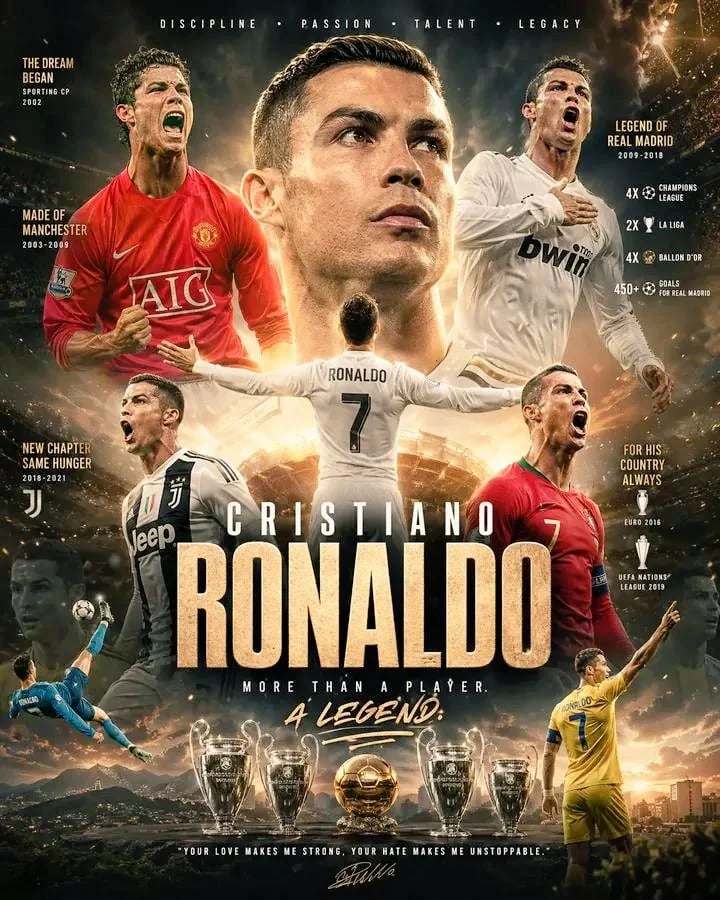 Cinematic Football Poster Inspired by Cristiano Ronaldo