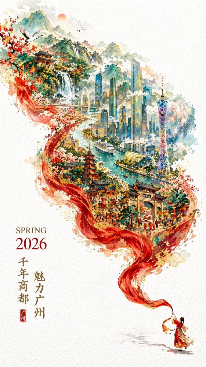 GPT-Image-2 广州新春城市宣传海报