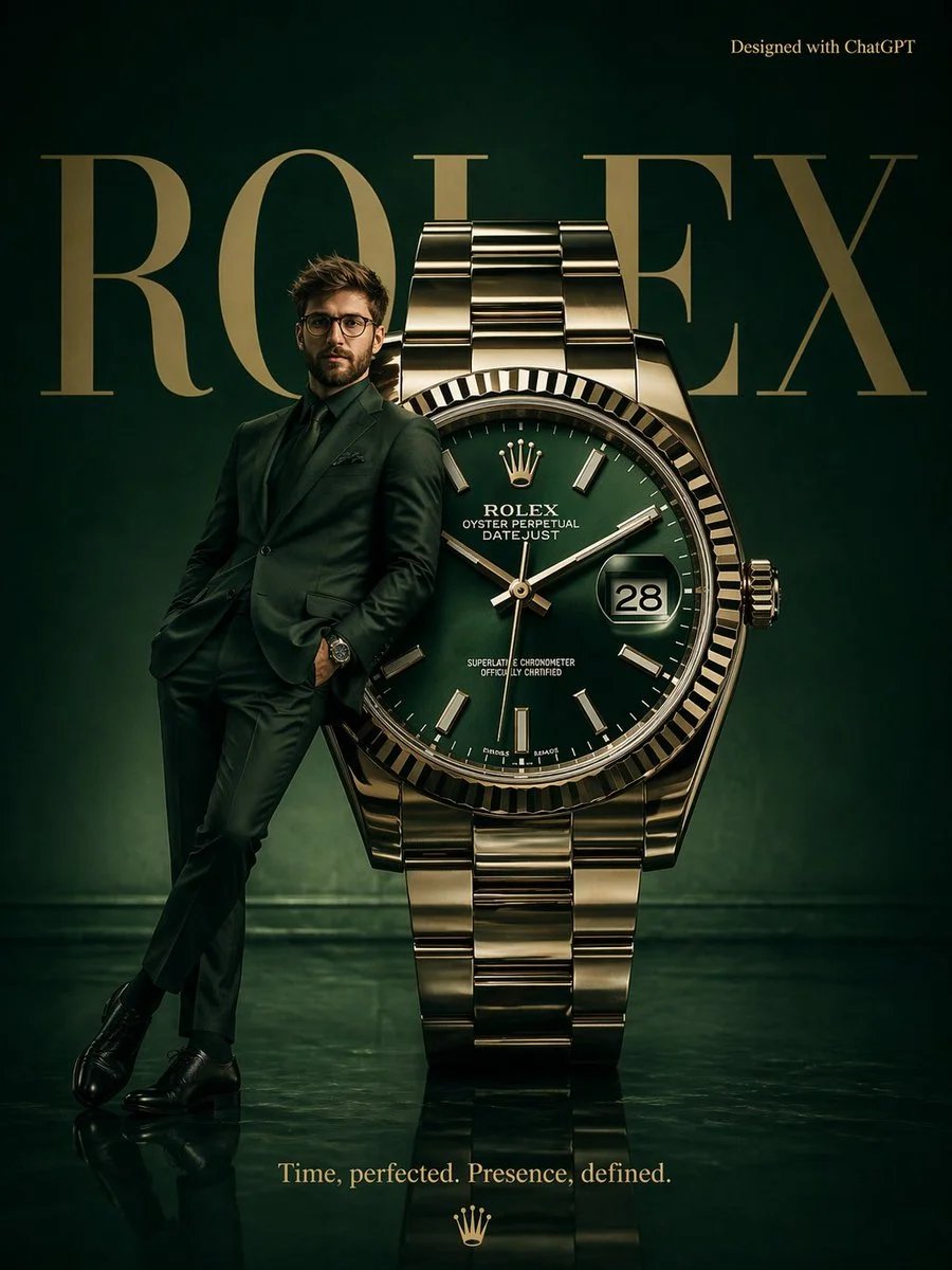 Surrealist Rolex Luxury Fashion Poster