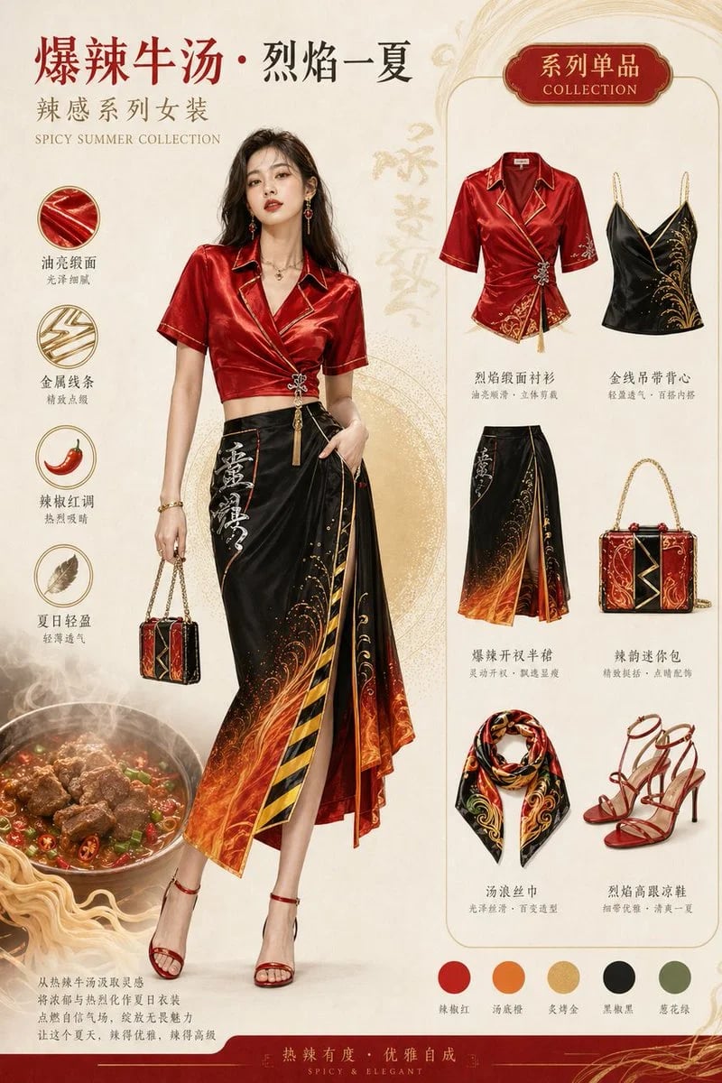 用方便面包装灵感设计性感女装