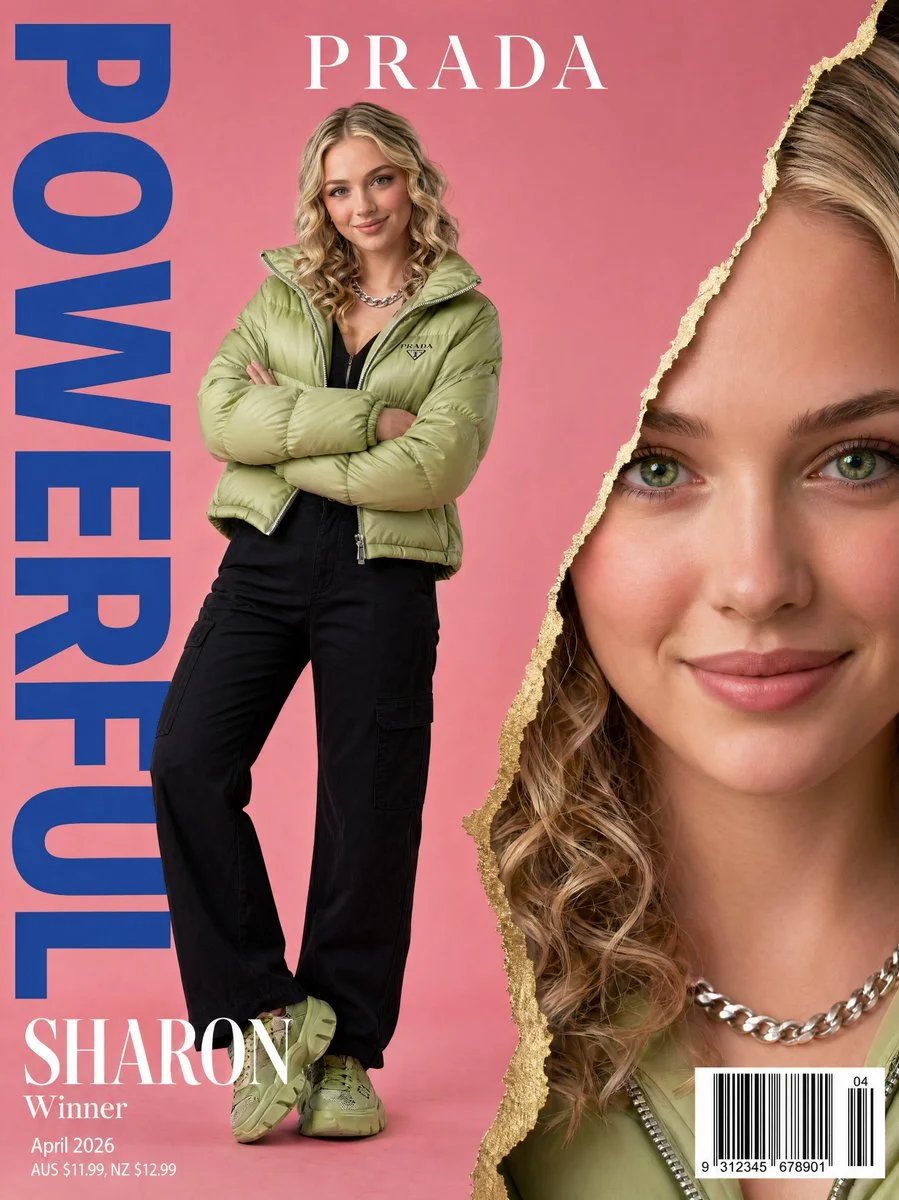 High-fashion magazine cover mockup for a personal brand