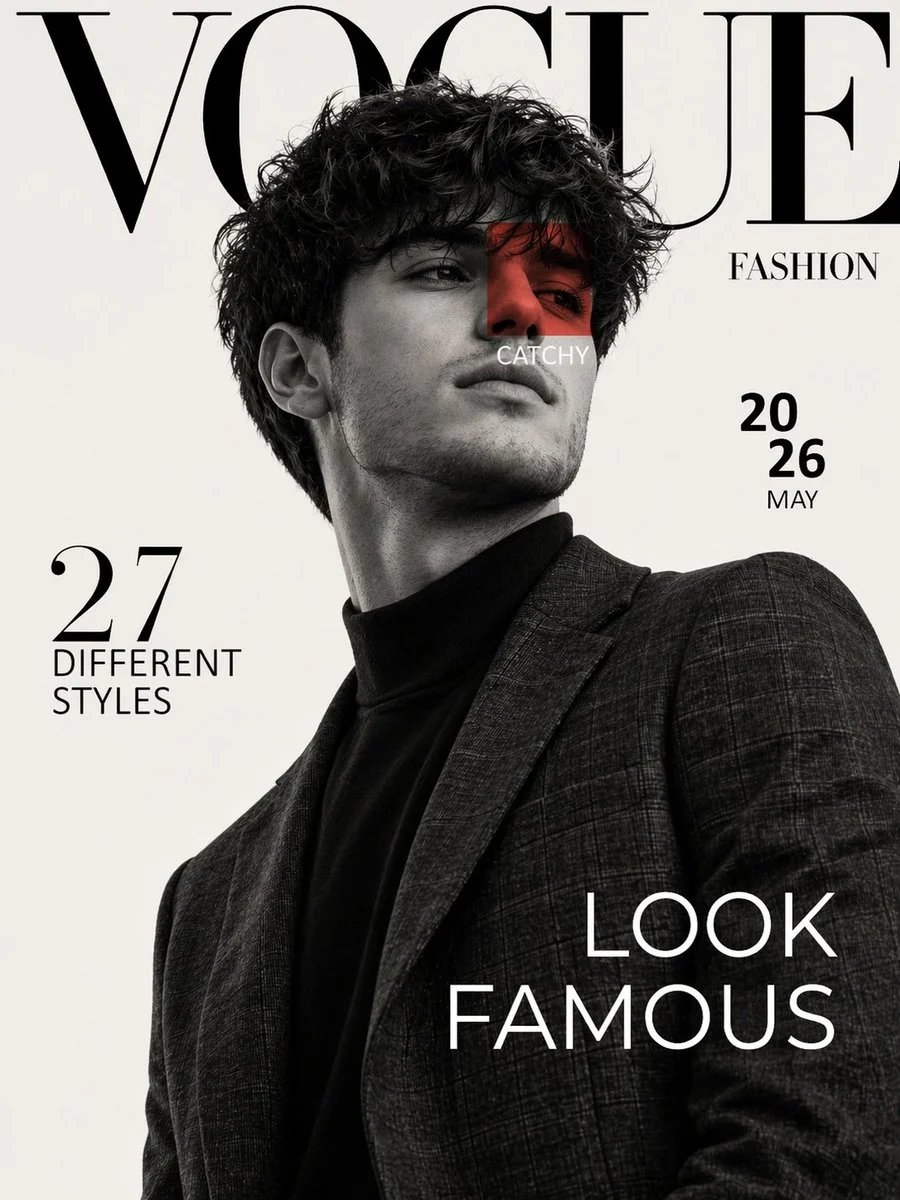 High Fashion Editorial Magazine Cover Portrait