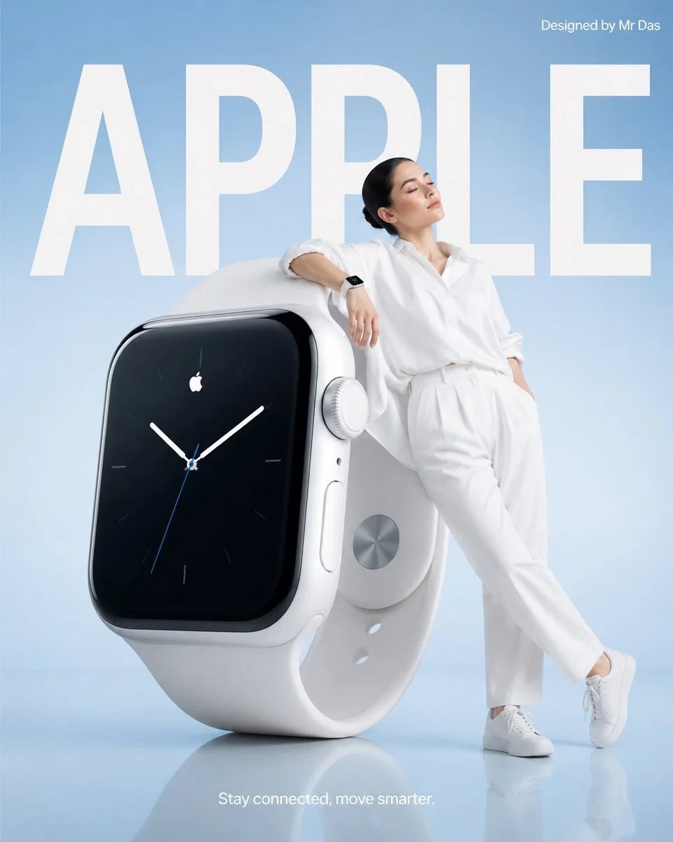 Minimalist Apple Smartwatch Commercial Ad