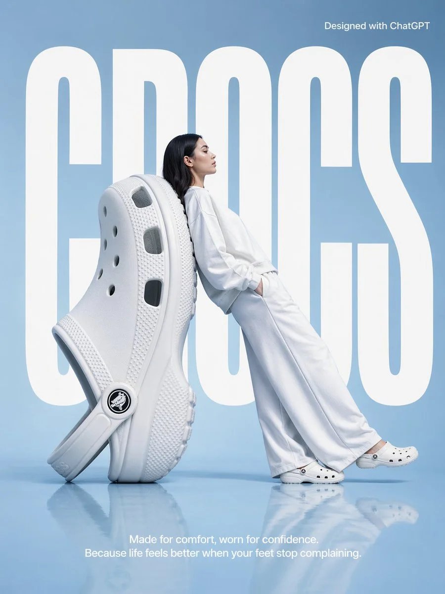 Surrealist Crocs Fashion Advertising Poster