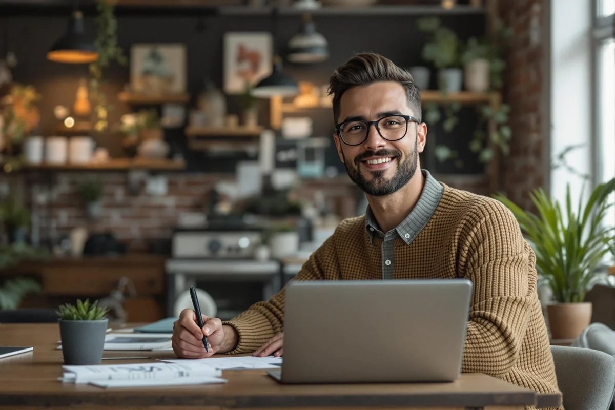 Realistic virtual employee headshots in a creative office environment