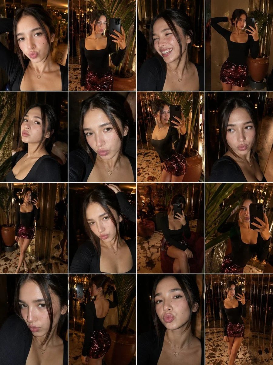 Midnight Muse glamour photo dump from one selfie