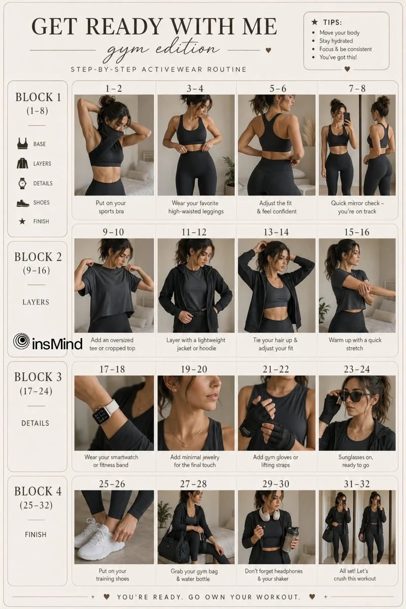 Get Ready With Me – Gym Edition storyboard and video prompt