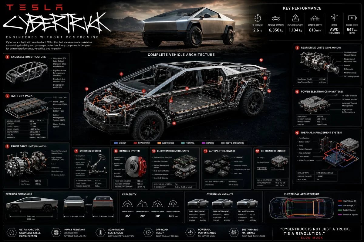 Premium technical infographic car cutaway poster